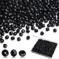 BONNY BOXX 500pcs 8mm Acrylic Faceted Round Crystal Beads Solid Black Loose by BONNY+BOXX