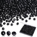 BONNY BOXX 1000pcs 6mm Acrylic Faceted Round Crystal Beads Solid Black Loose by BONNY+BOXX