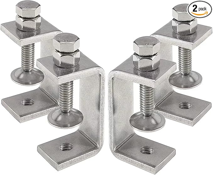 Clamps Heavy Duty 304 Stainless Steel, Small Metal Clamps With Screws, Wide Jaw Opening Tiger Clamp For Woodworking, Clamps for Crafts (4pcs)