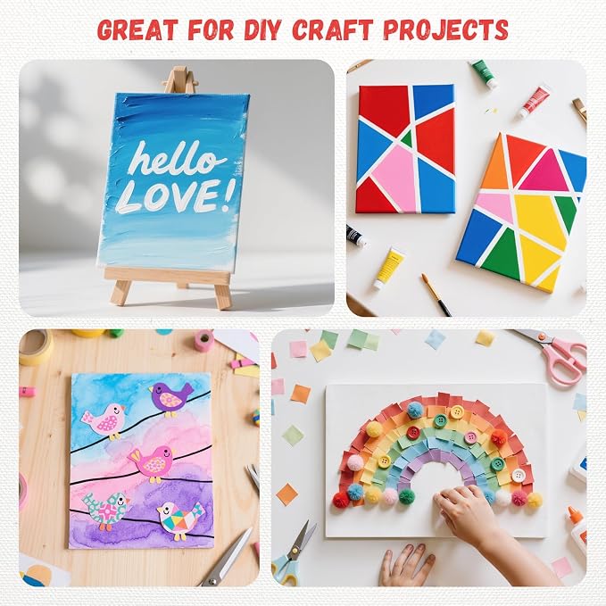Simetufy 24 Pcs 11x14Inch Flat Canvas Boards - Image 9