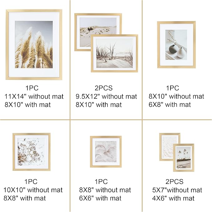 ArtbyHannah Gallery Wall Frame Set, 8 Pack Picture Frames Collage Wall Decor - Image 3