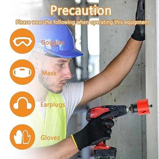 Hole Saw Heavy Duty bit Hex Shank,Hole Saw HSS with Arbor Bi-Metal & Heavy Duty Hole Saw Cutter for Wood Corn Hole Boards Plastic Drywall (φ89)