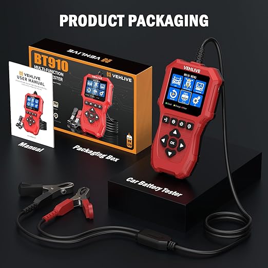 Car Battery Tester 6V 12V, 5-3000CCA Battery Load Tester, Automotive Alternator Tester Digital Auto Battery Analyzer Charging Cranking System Tester for Car Truck Motorcycle SUV ATV Boat Yacht