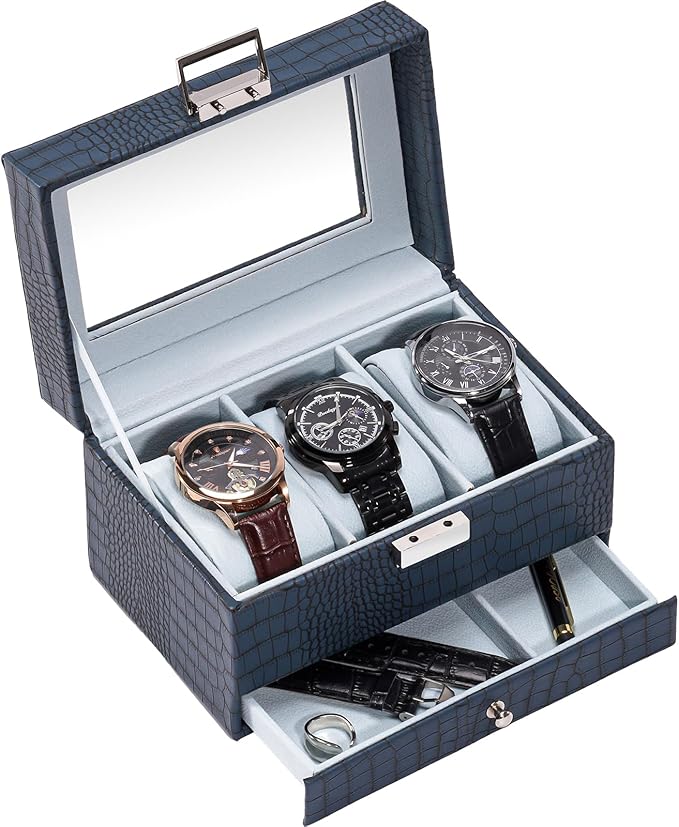 ProCase Watch Box, 3 Slot Watches Display Case by ProCase