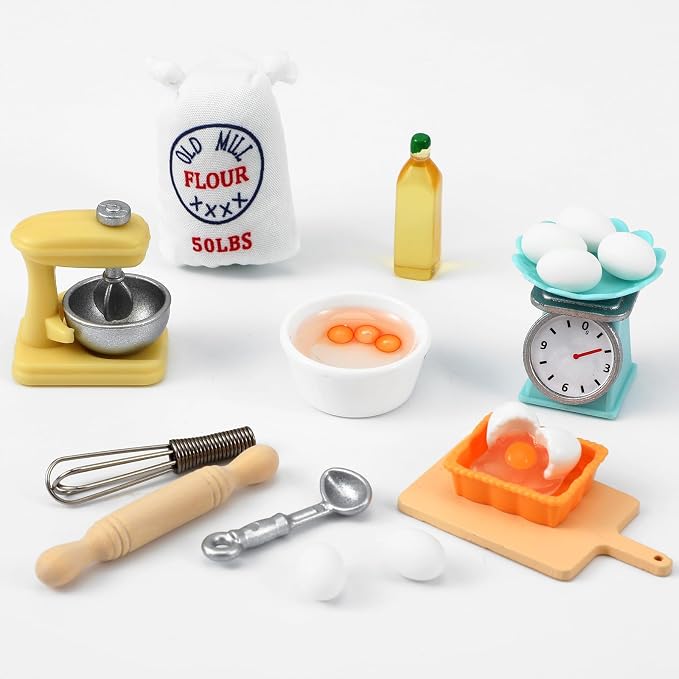 15PCS Miniature Dollhouse Kitchen Accessories, 1 12 Scale Mini Stuff by Unknown