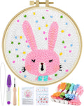 ERKOON Punch Needle Kit Adults Beginners, DIY Easy Animals Embroidery Set by ERKOON