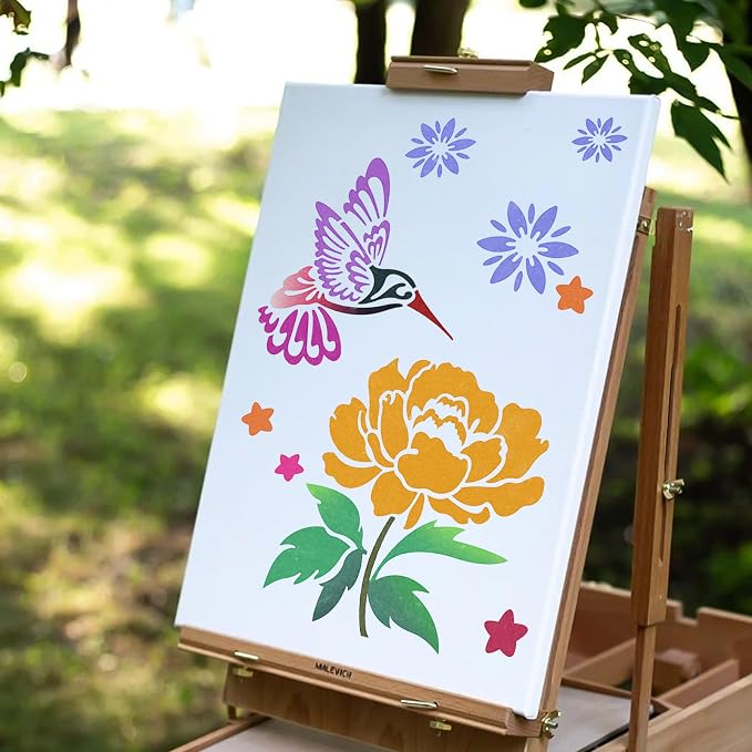 18 PCS Flower Painting Stencils Reusable Stencils - Image 4