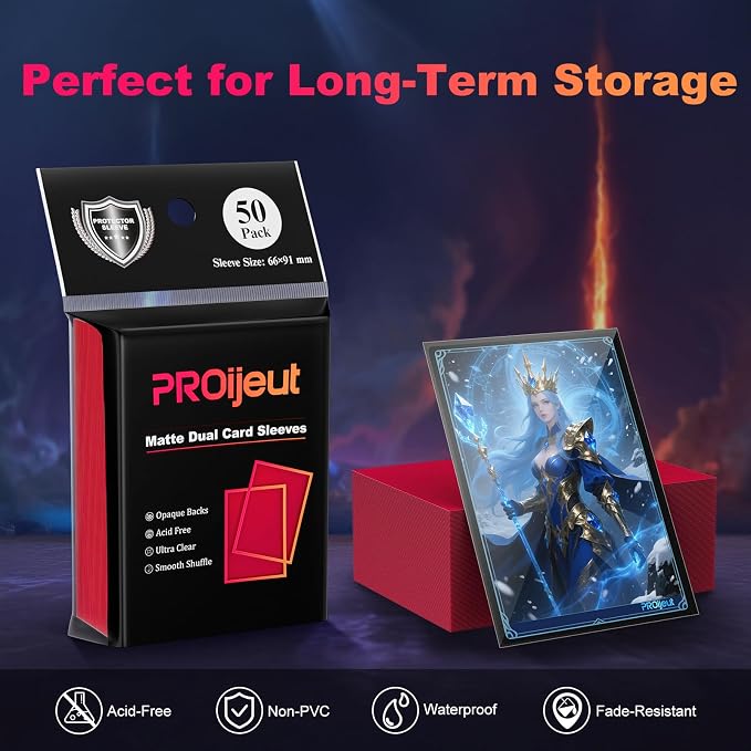 200 Pack Card Sleeves, Matte Dual Trading Card Sleeves - Image 4