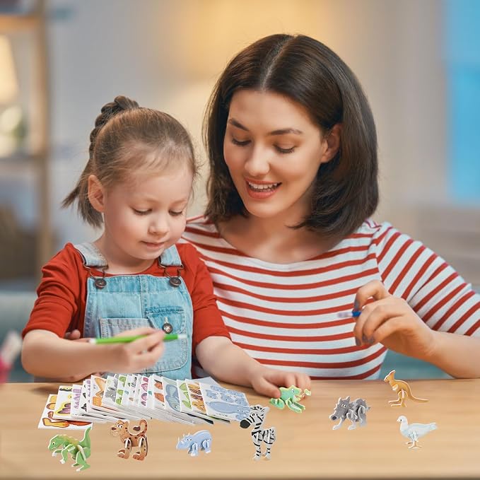 LOMIMOS 50Pcs Educational 3D Cartoon Puzzle - Image 5