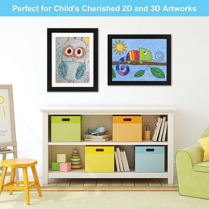 2-Pack Kids Art Frames, 11x14 Front Opening Kids Artwork Frames Changeable - Image 6