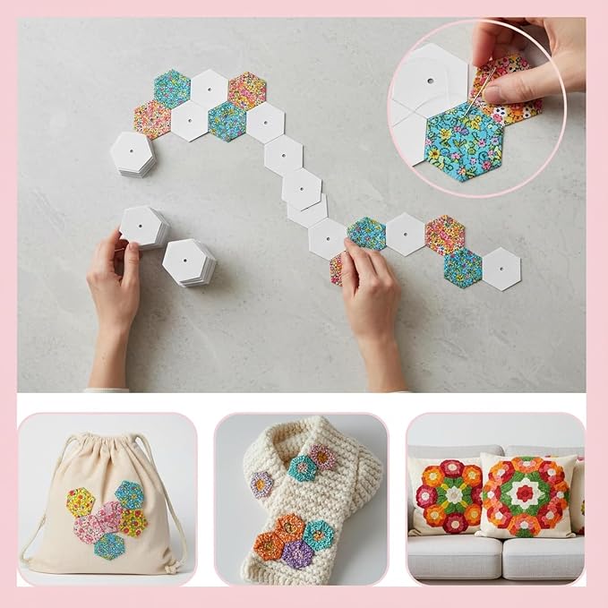 2050 PCS 1" Paper Piecing for Quilting DIY Patchwork Sewing Crafts for DIY - Image 3