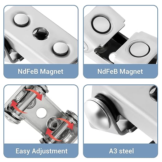 Magnetic V-Pads Kit (4-Piece) Strong Hand Tools for Welding & Woodworking Magnets On Both Pad Face & Bottom 2 X 12 lbs (2") + 2 X 18 lbs (2.2")