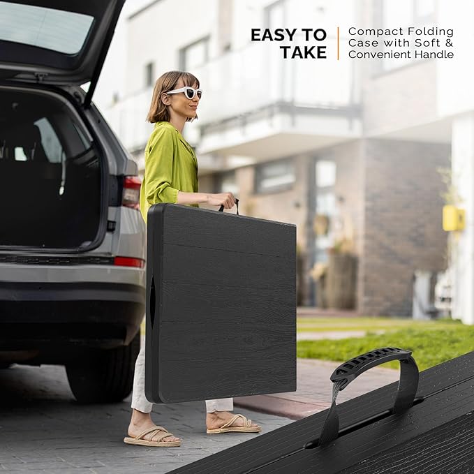 VINGLI 6 Foot Plastic Folding Table Portable Long Table - Image 4