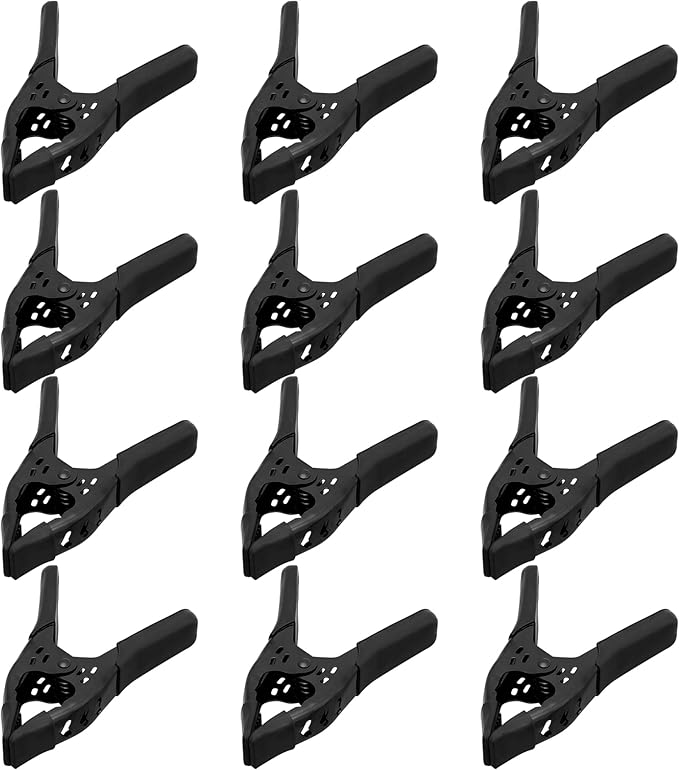 Heavy Duty Metal Spring Clamps: 12-Piece for Woodworking Spring Clamps 6-inch Tarp Clamps Heavy Duty Clips Spring Clips Metal Clamp Large Heavy Duty Clamps for Pool Cover Backdrop Stand Clamps