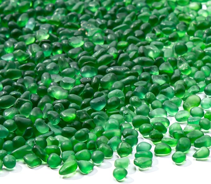 Keedolla 3 Lb Green Fish Tank Gravel Aquarium Frosted Glass Rocks, 6-9mm Mini by Keedolla