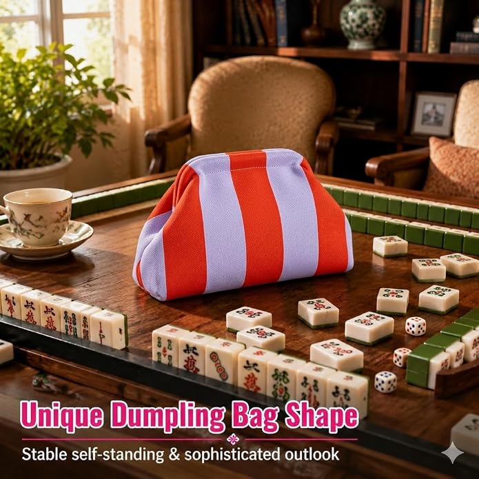 Mahjong Tile Bag Woven Clutch Purses - Image 7