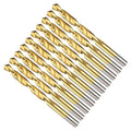 Drill Bit, 5/16" Cutting Diameter (7.938mm), 4241 HSS TiN Coated 118° Cutting Angle Versatile Jobber Bits - (Applications: for Drilling Plastic Wood Soft Thin Metal), 10-Pieces