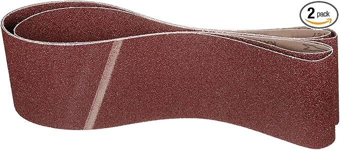 6 x 89 Inch Sanding Belt, 2 Pcs 36 Grit Knife Sharpener Belts Work Sharpening for Belt Sander Knife Carving Tool Metal Working