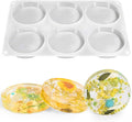 6 Cavity Deep Round Coaster Mold, Thicken Resin Casting Coasters Molds by YITIAOXIAOYU
