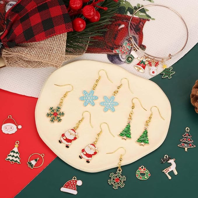 Acejoz 100Pcs 50 Pairs Christmas Charms - Image 4