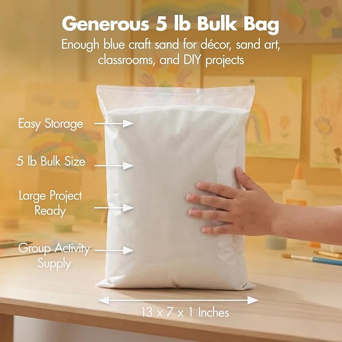 Podzly Decorative Bulk Craft Sand – 5 lb White Fine Grain Sand - Image 2