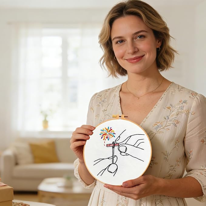 Beginner Embroidery Starter Kit, Easy Hand Embroidery Kits - Image 7