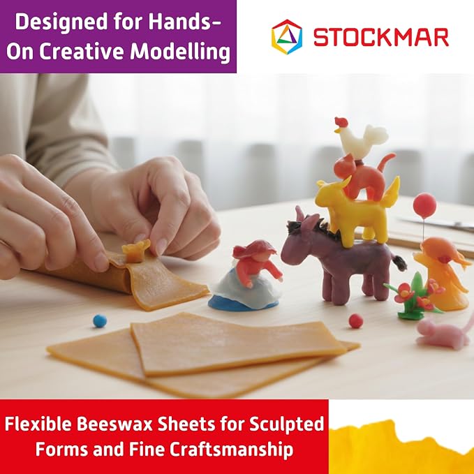 Stockmar Modelling Beeswax Sheets – 3 Sheets of Natural Color - Image 7