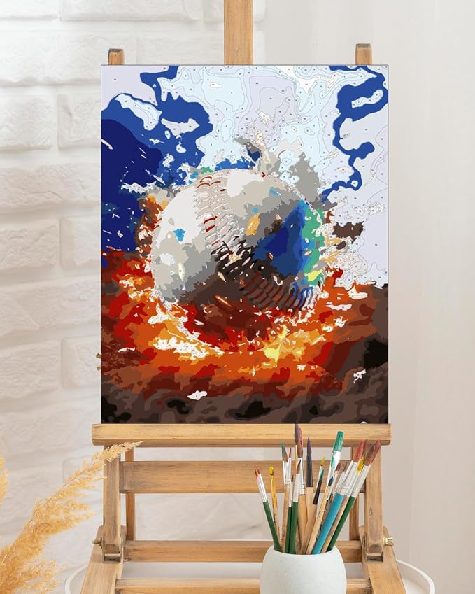 TOCARE Baseball Paint by Numbers Kit - Image 5