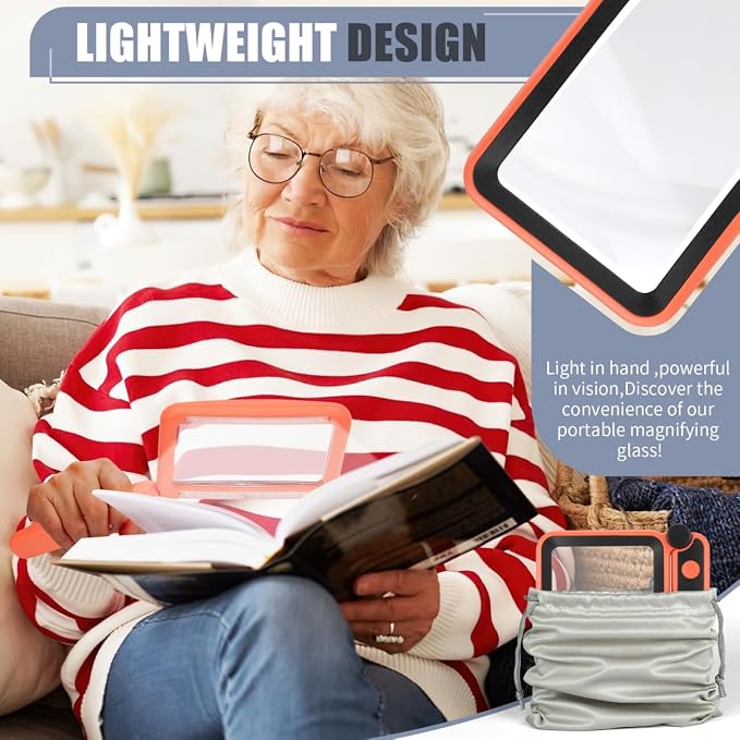 Magnifying Glass for Reading, Rechargeable 5X Large Page Magnifier - Image 4