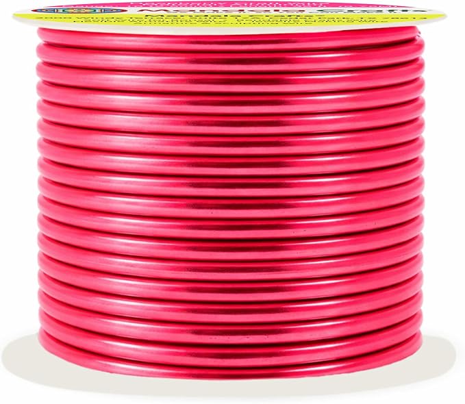 Mandala Crafts 10 Gauge Raspberry Anodized Aluminum Craft Wire, 32 FT | Colored - Image 2
