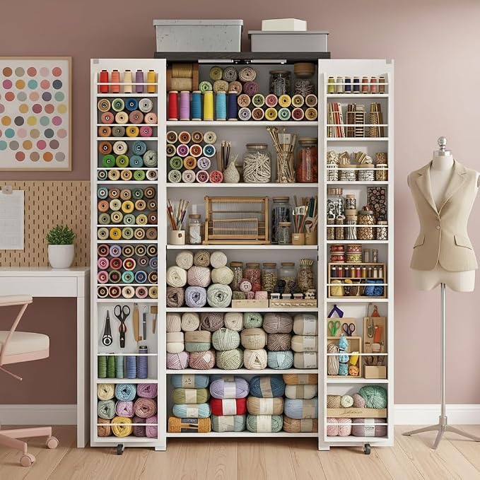 NEWOWNDS Craft Storage Cabinet - Image 8