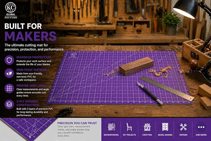 KC GLOBAL A1 Professional Grade Self-Healing Cutting Mat - Image 5
