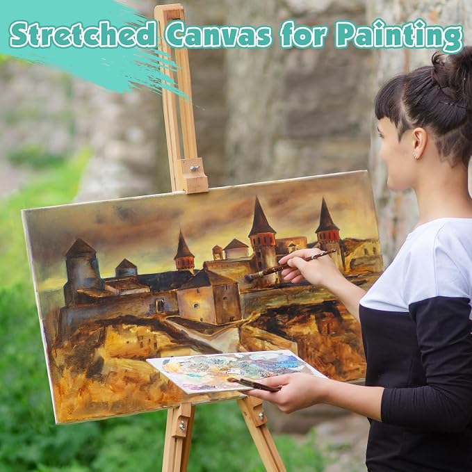 ESRICH Long Canvas for Painting 24x48 Inch, Primed Acid-Free Cotton Rectangular - Image 6