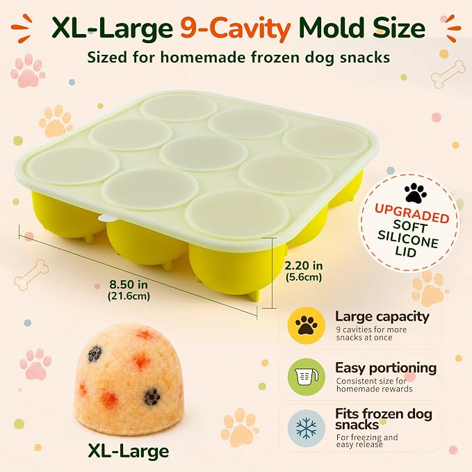 9-Cavity Silicone Freezer Dog Treat Mold - Image 4