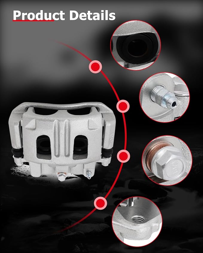 cciyu Front Right Disc Brake Caliper Assembly w/Bracket 18B4951 For Chevy For Equinox 2005-2006,For Pontiac For Torrent 2006,For Saturn For Vue 2004-2007