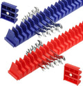 PATIKIL 46pcs Magnetic Wrench Organizer for Tool Box, Magnetic Modular Wrench Organizer Holder Toolbox Universally for 46 Tools Drawer Chest Ratcheting Offset Wrenches, Red Blue