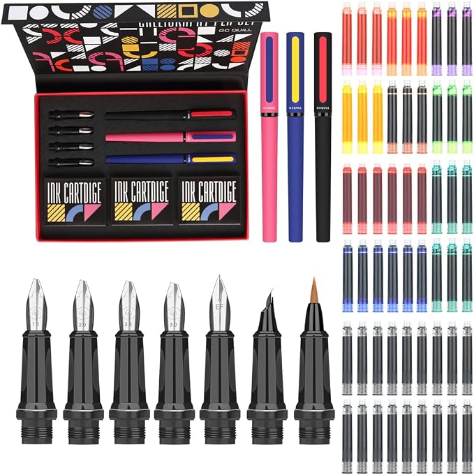 Calligraphy Pens Set 64pcs by GC+QUILL