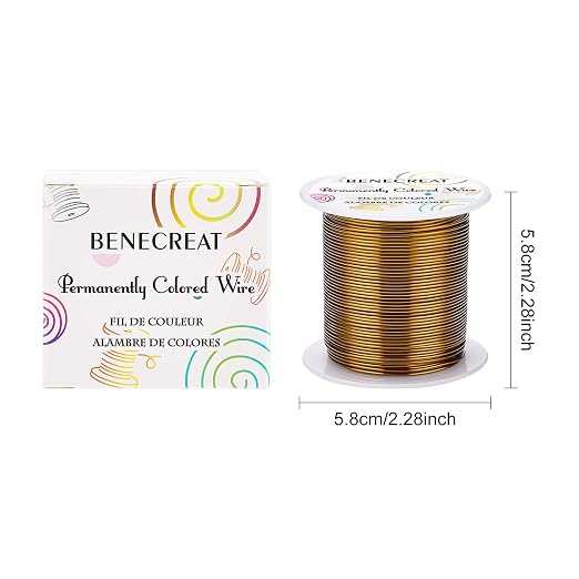 BENECREAT 18 Gauge 32 Yards Jewelry Beading Wire Tarnish Resistant Copper Wire - Image 2