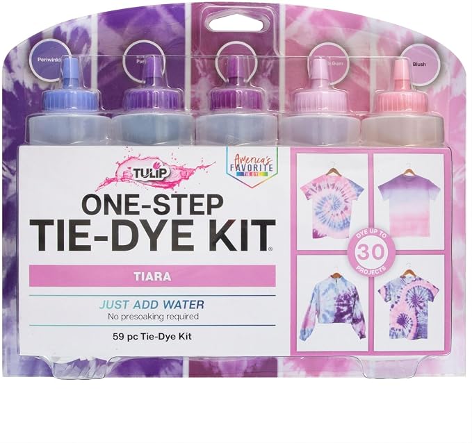 Tulip One-Step Tie-Dye Kit Tiara, Party Activity, Permanent & Vibrant Fabric Dye by Tulip