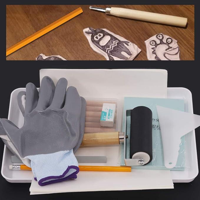 Rustark 24 Pieces Block Printing Starter Tool Kit - Image 7