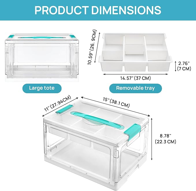 Vtopmart 24 QT Clear Plastic Craft Organizer - Image 8