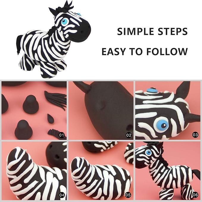 Cutedeer White Air Dry Clay, 1.1lb Foam Modeling Clay, Soft Squishy Molding - Image 3