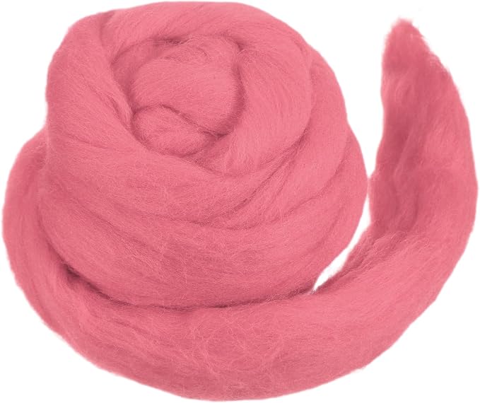 MECCANIXITY Wool Roving Yarn Soft Felting Wool 50g/1.76oz Pure Chunky Roving by MECCANIXITY