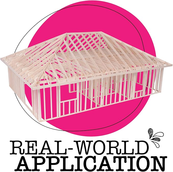 Pitsco Education True 1:16 Scale House Framing Kit | Balsa Wood Model Home | - Image 3