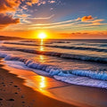 5D Diamond Painting Kits for Adults Beginner, Sunset Landscape Beach Diamond by BYGFHLYW