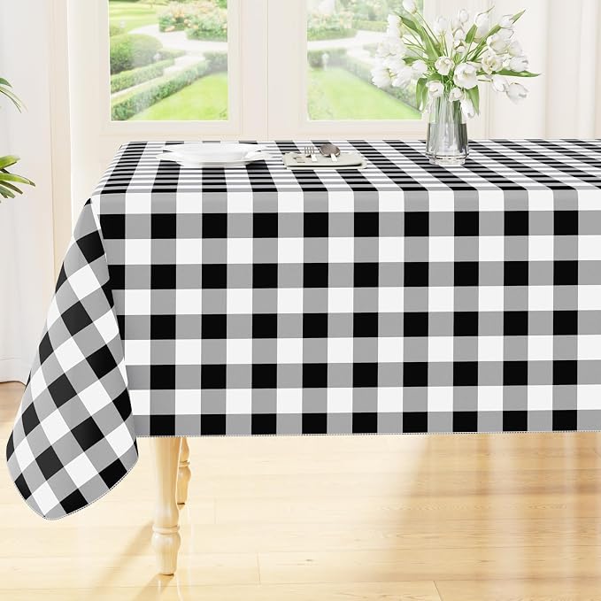 Smiry Square Table Cloth, Waterproof Vinyl Tablecloth by Smiry