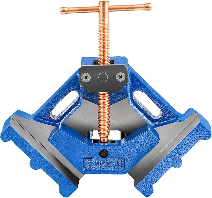 W04C Ductile Iron Welding Machine Angle Clamp, Heavy Duty Right Angle 90 Degrees Welding Clamps for Woodworking Corner Miter Clamp