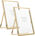 Gold 5x7" Floating Frame 2pack for Photo Sizesfor Adjustable Tabletop/Shelf by GorYeeFine