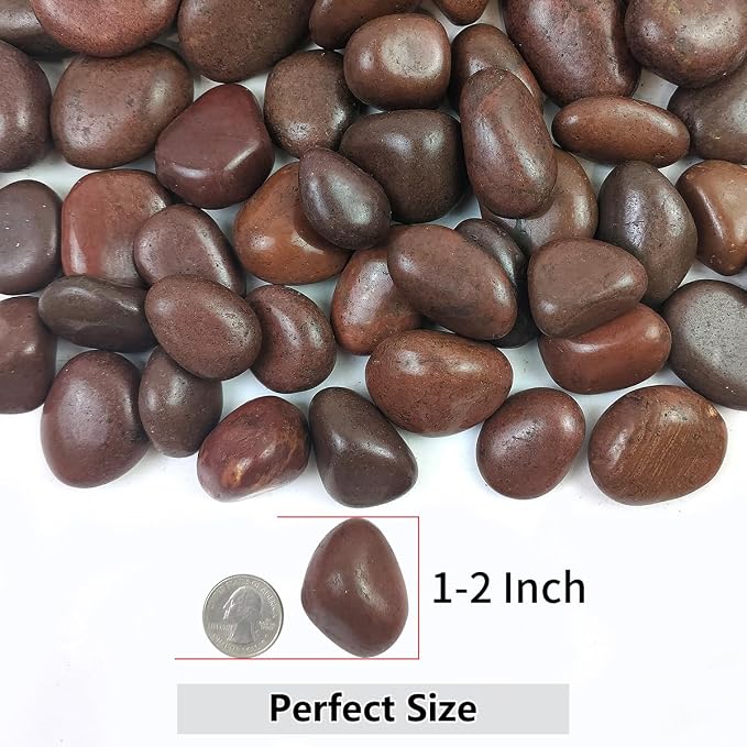 YISZM Rocks for Plant 2lbs, High Polished Decorative Stones Vase Filler Fish - Image 2