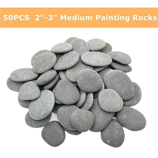 Lifetop 50 PCS Rocks Bulk for Painting, Decoration, Medium Rocks for Painting - Image 2